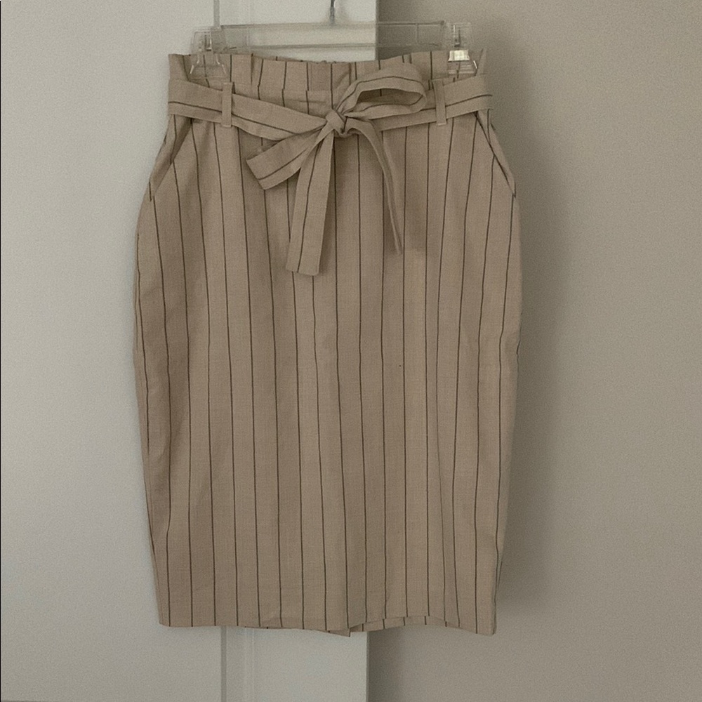 Banana Republic Tan Tie Front Pencil Skirt